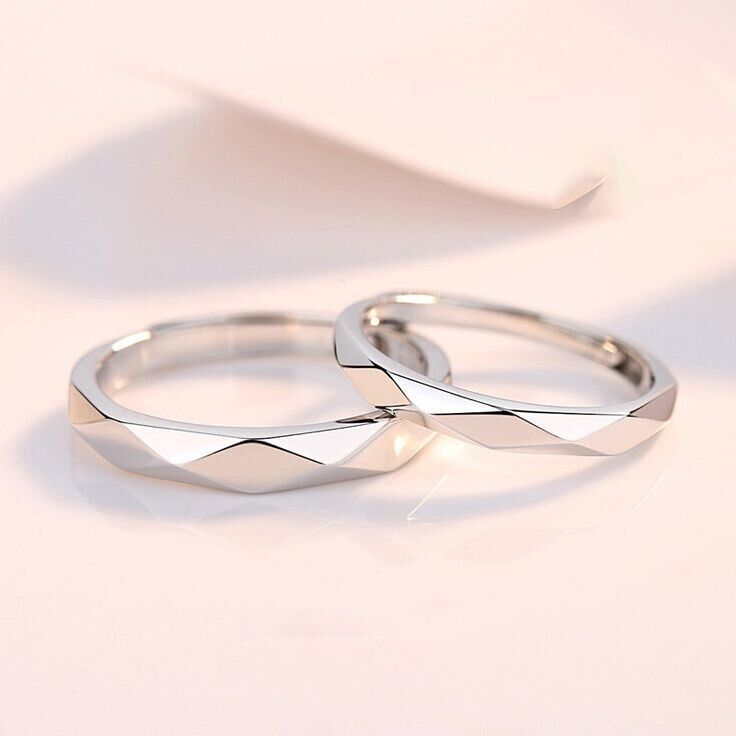 Light Sculpted “I Love You” Ring For Couples – Set Of 2